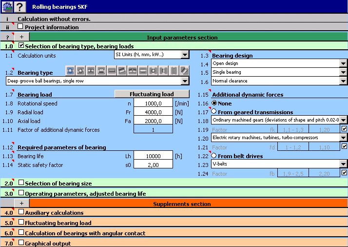 MITCalc - Rolling Bearings Calculation I Screenshot
